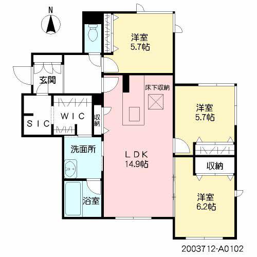 K&Mフォレストガーデン(3LDK/1階)の間取り写真