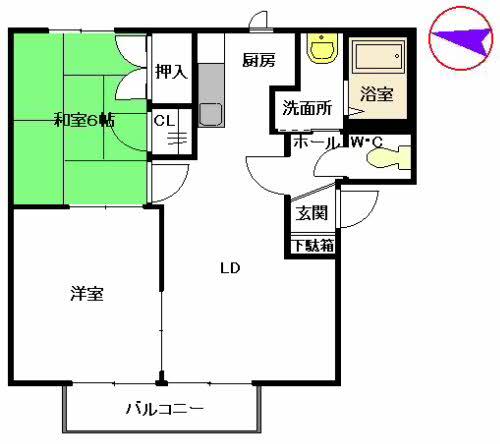 セントレージTMR(2LDK/2階)の間取り写真