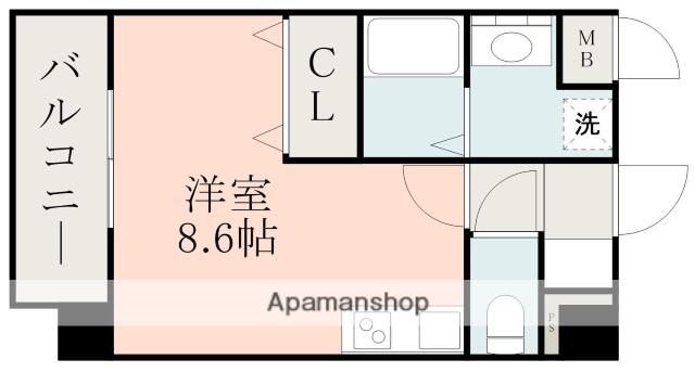 コンフォートU(ワンルーム/6階)の間取り写真