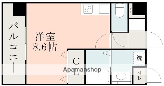 コンフォートU(ワンルーム/2階)の間取り写真