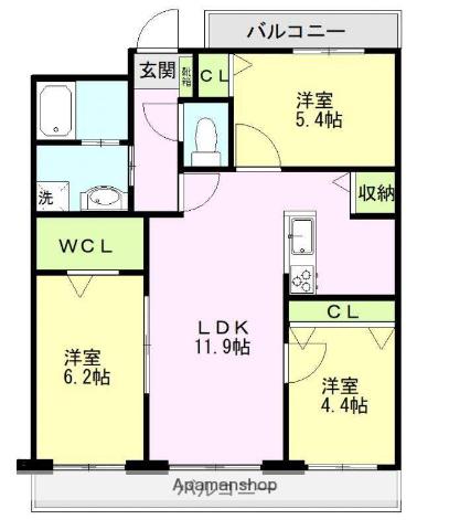 N.VILLAGE光の森西(3LDK/1階)の間取り写真