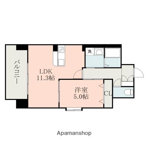 プリグレイス琴平(1LDK/7階)の間取り写真