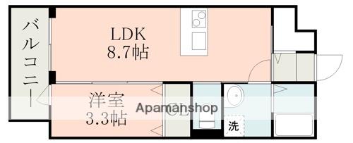 ラ・シック嘉島Ⅲ(1LDK/3階)の間取り写真