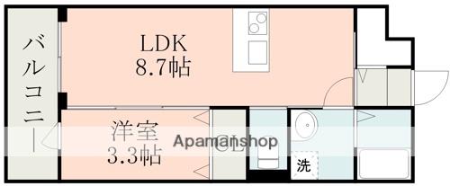 ラ・シック嘉島Ⅲ(1LDK/5階)の間取り写真