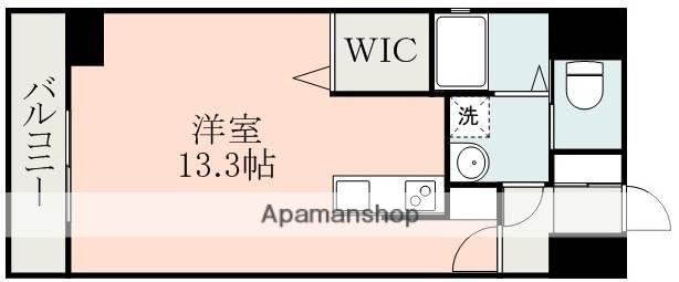 CROSS HALL 慶徳(ワンルーム/5階)の間取り写真