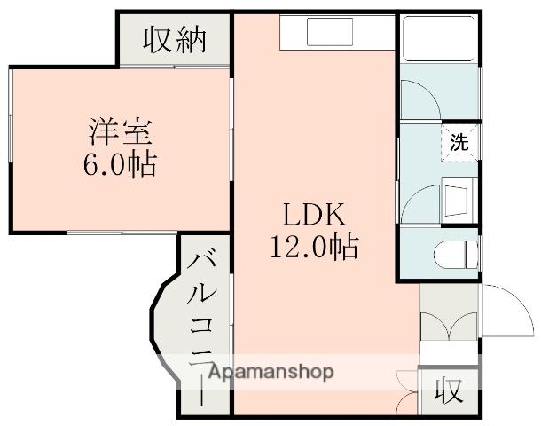 ヴィル・ヌーブ21(1LDK/3階)の間取り写真