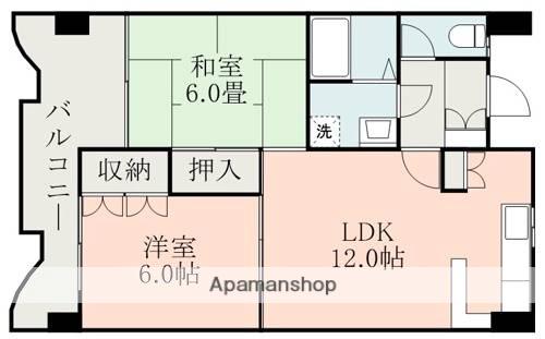 コートハイムPAL(2LDK/6階)の間取り写真