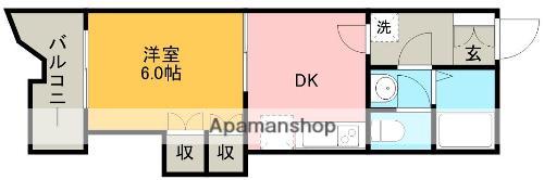コートハイムPAL(1DK/5階)の間取り写真