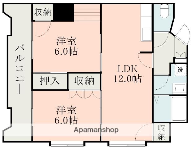 コートハイムPAL(2LDK/3階)の間取り写真