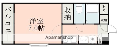 千徳マンション・ヴィラ浄行寺(1K/6階)の間取り写真