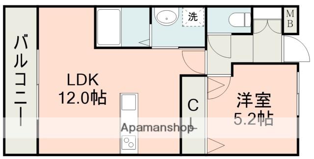 ヨーロピアンシャレー清水万石 弐番館(1LDK/3階)の間取り写真