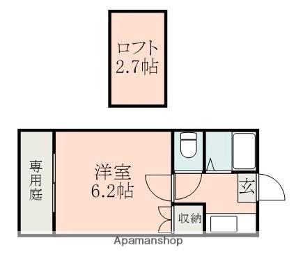 マーカス帯山(1K/1階)の間取り写真