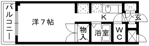 コート本荘(ワンルーム/2階)の間取り写真