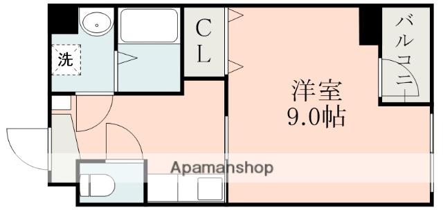 新町レトロアパート(1K/4階)の間取り写真