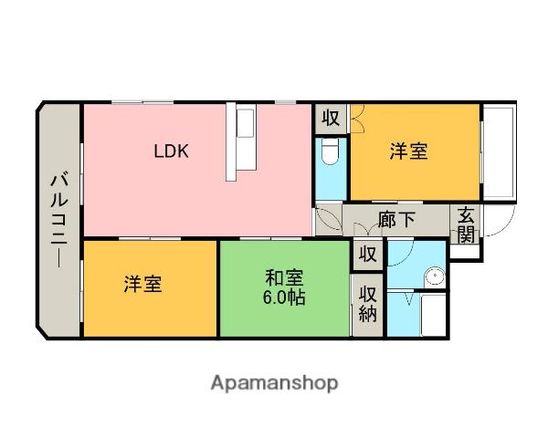 ローズアレイ(3LDK/2階)の間取り写真