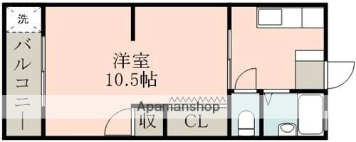 大路ビル(1K/3階)の間取り写真