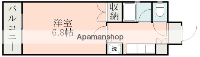 グランピアマンション迎町(1K/8階)の間取り写真
