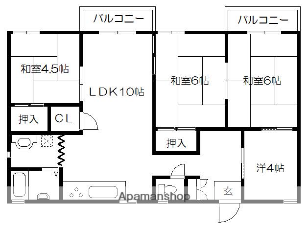 パールハイツ(4LDK/2階)の間取り写真