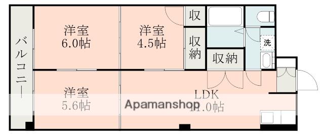 新大江ハイデンス(3LDK/4階)の間取り写真