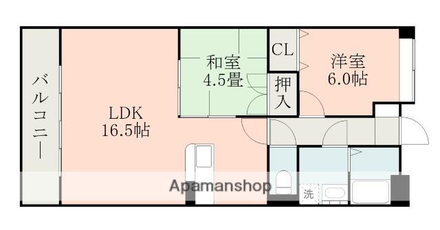 ファミーユ・レーヴ(2LDK/3階)の間取り写真