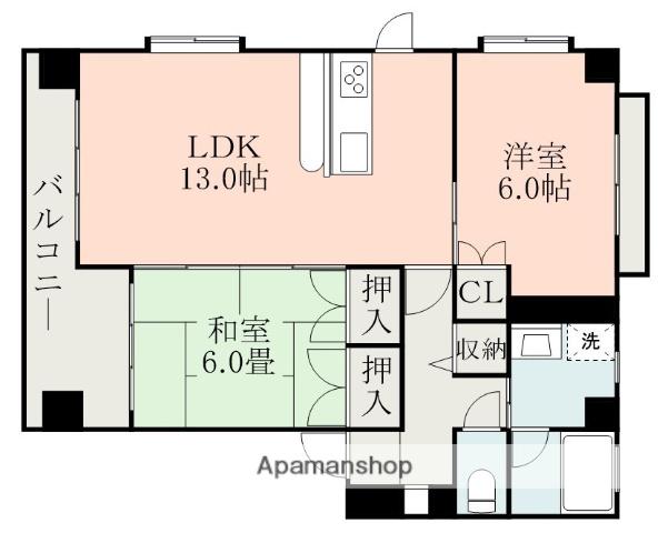 ヴィレッジMT SECOND(2LDK/3階)の間取り写真