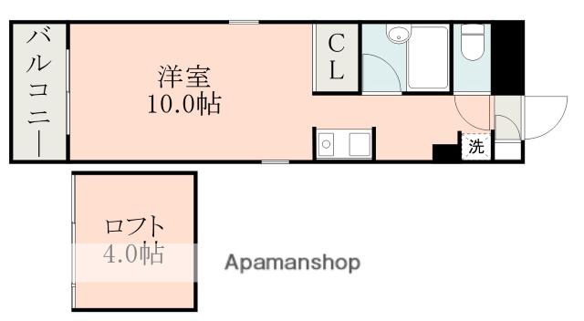 マナーハウス十禅寺(ワンルーム/4階)の間取り写真