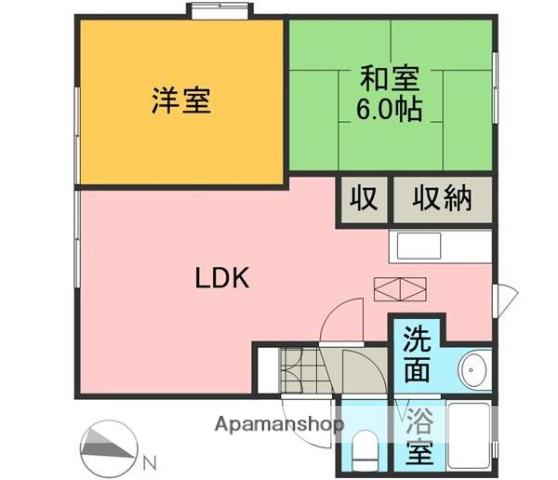 ディアズ出水(2LDK/2階)の間取り写真
