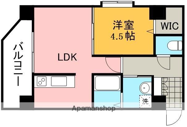 PATIO長嶺南(1LDK/2階)の間取り写真