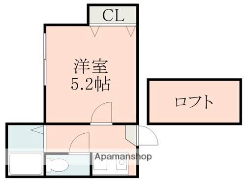 テラス東野(1K/1階)の間取り写真