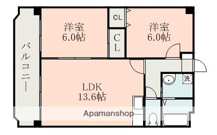 ロイヤルシティプラトン(2LDK/3階)の間取り写真
