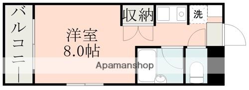 グレイス熊本壱番館(ワンルーム/2階)の間取り写真