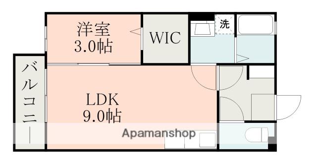 モナリエ幾久富(1LDK/2階)の間取り写真