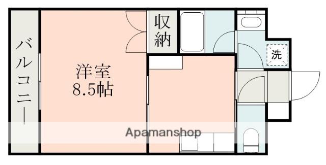 キャッスル水前寺(1DK/3階)の間取り写真