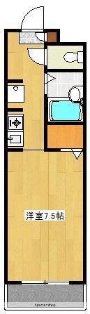 モンパレ県立大前(ワンルーム/2階)の間取り写真