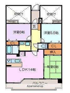コアマンション大江(3LDK/9階)の間取り写真