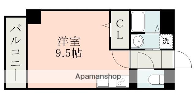 ダコタハウス世安(ワンルーム/4階)の間取り写真