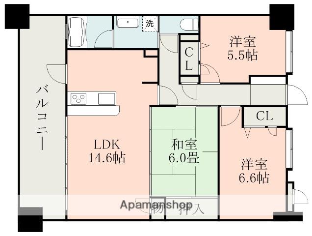 ファーネスト大江東リバーサイド(3LDK/6階)の間取り写真