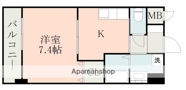 アンクレージュ・KAZ(1DK/5階)の間取り写真