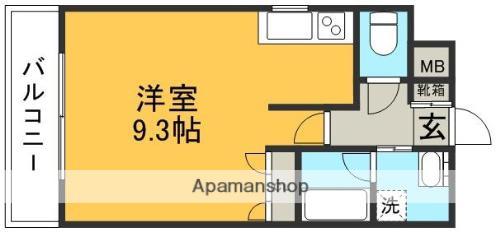 Sビル(ワンルーム/8階)の間取り写真