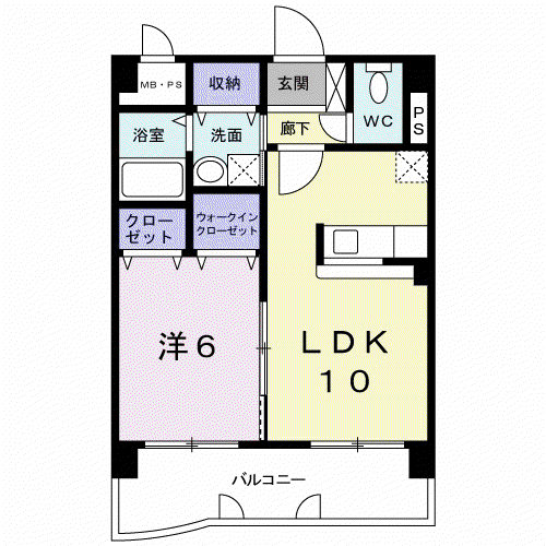 ブリランテピアッツァ(1LDK/3階)の間取り写真