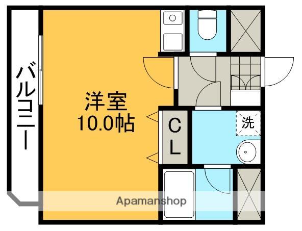 帯山ビル(ワンルーム/3階)の間取り写真