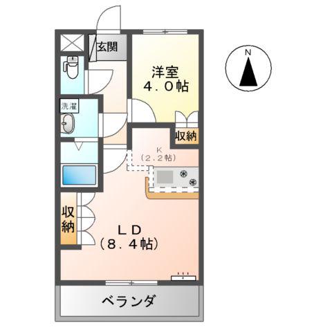 グレイス・エクセレンス(1LDK/2階)の間取り写真