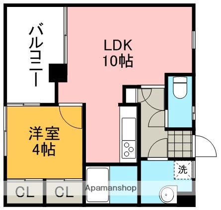 デザイナーズ・ヴィラ・桜樹(1LDK/3階)の間取り写真