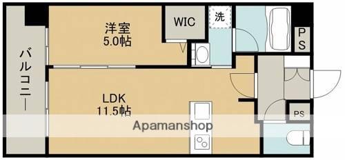 ロイヤルコンフォート龍田(1LDK/5階)の間取り写真