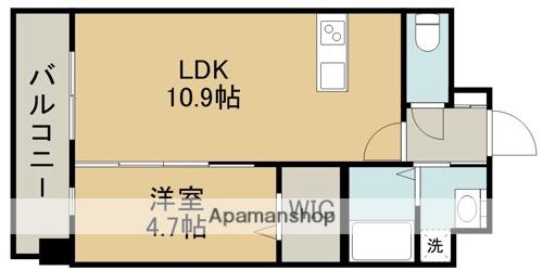 フォーエス熊本駅前Ⅱ(1LDK/8階)の間取り写真