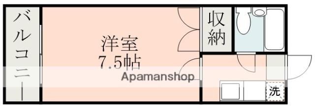 KARAT薬園町(1K/3階)の間取り写真