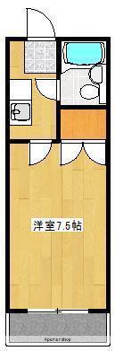 KARAT薬園町(1K/3階)の間取り写真