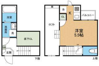 CB坪井ブランカ(ワンルーム/1階)の間取り写真