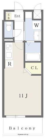 アルテシモ・レフィナ(ワンルーム/1階)の間取り写真