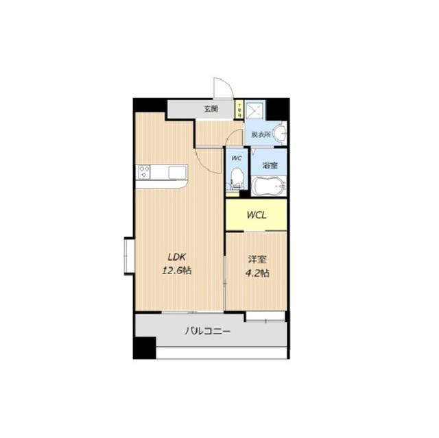 LIBTH本荘タワー(1LDK/5階)の間取り写真